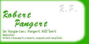 robert pangert business card